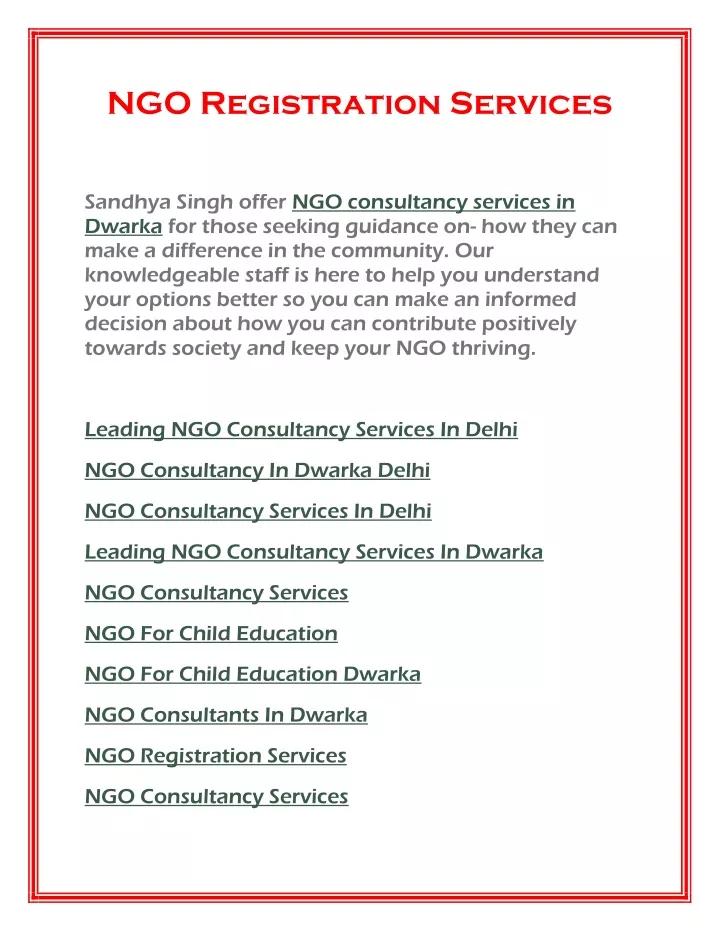 ngo registration services
