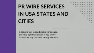PR Wire Services in USA States and Cities
