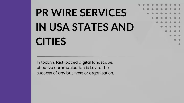 pr wire services in usa states and cities