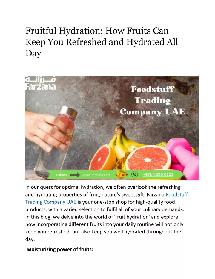 fruitful hydration how fruits can keep