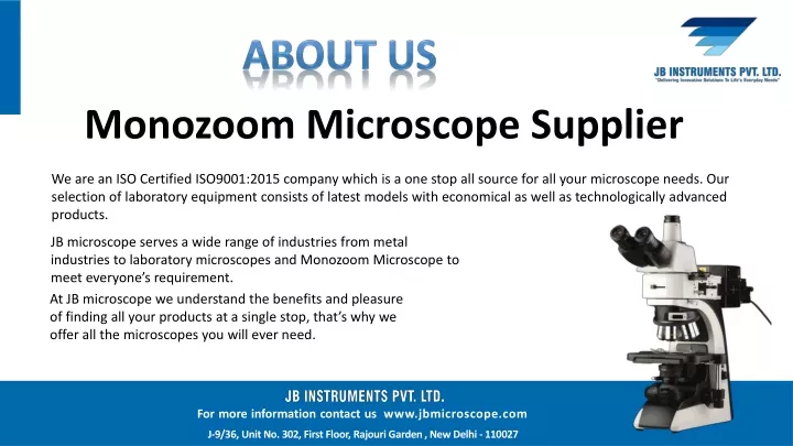 monozoom microscope supplier