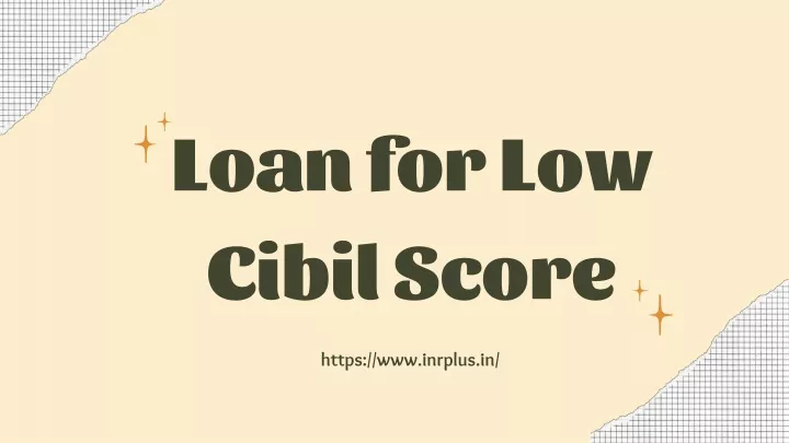 loan for low cibil score