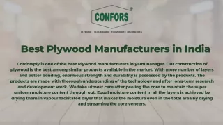 the premier Plywood Manufacturer in India