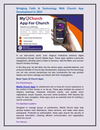 App For Church