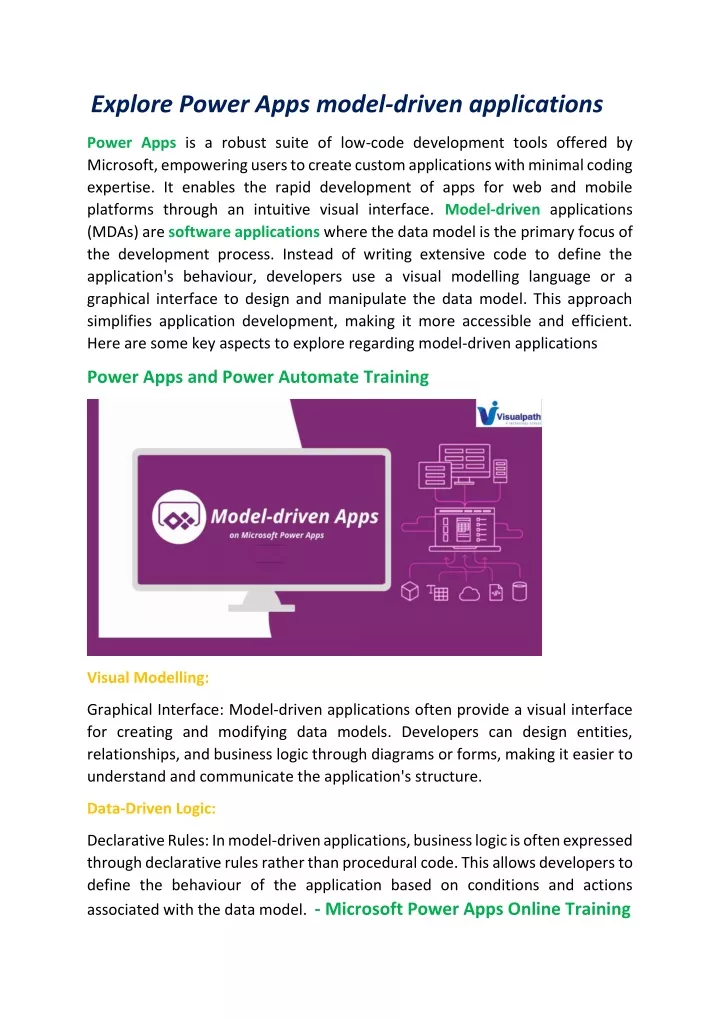 explore power apps model driven applications