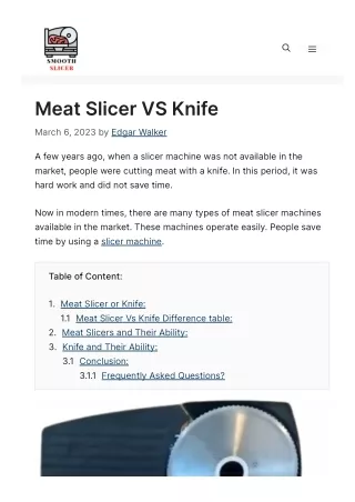 meat slicer vs knife