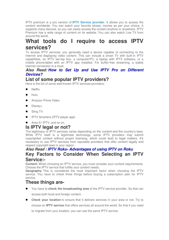 iptv premium is a pro version of iptv service