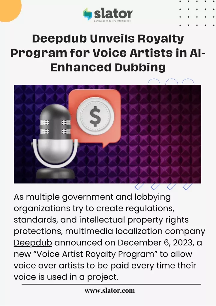 deepdub unveils royalty program for voice artists