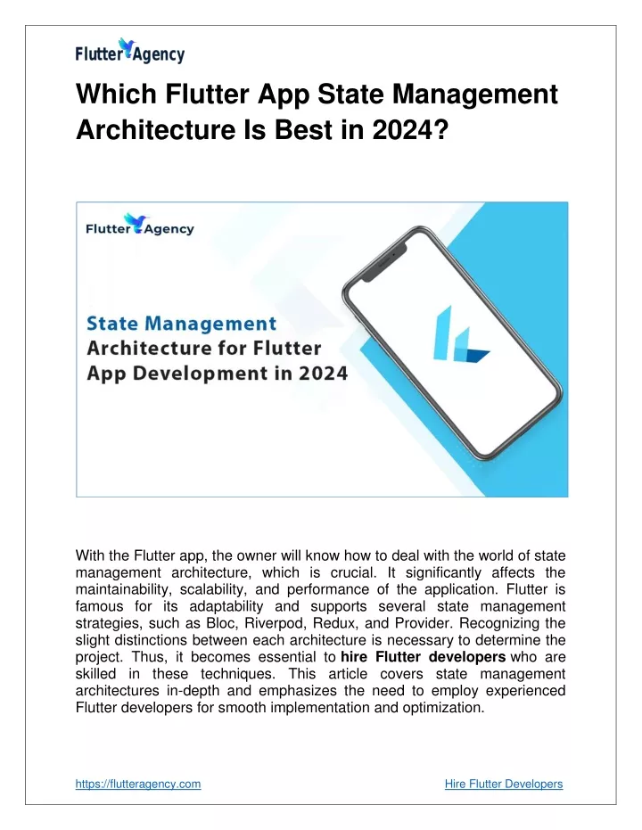 which flutter app state management architecture