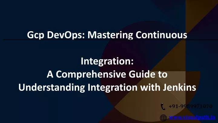 gcp devops mastering continuous integration