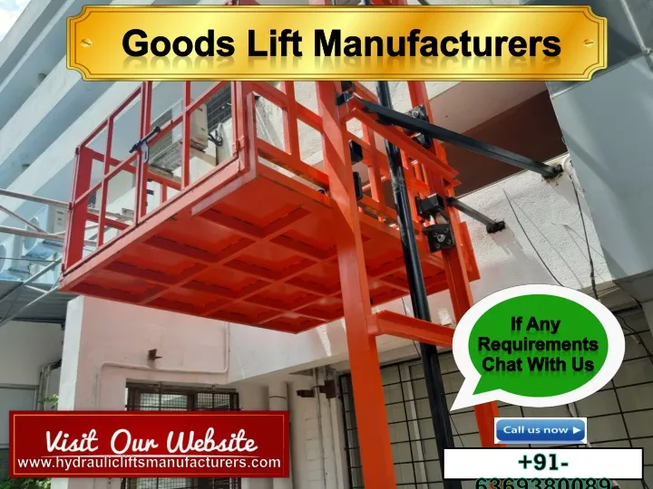 goods lift manufacturers