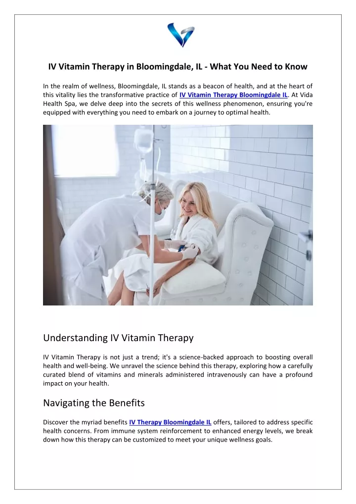 iv vitamin therapy in bloomingdale il what