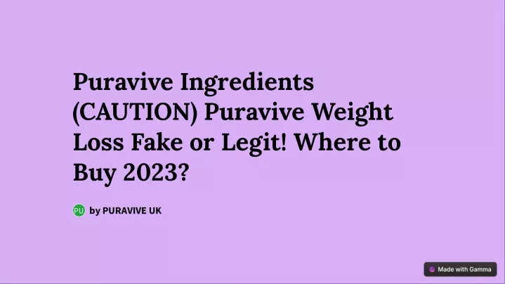 puravive ingredients caution puravive weight loss
