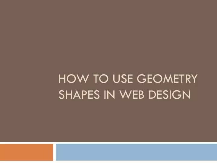how to use geometry shapes in web design