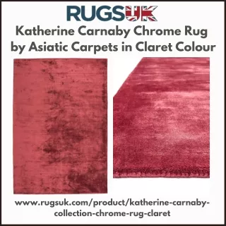 Katherine Carnaby Chrome Rug in Claret Colour