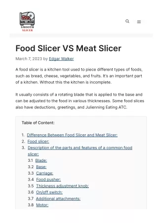 food slicer vs meat slicer