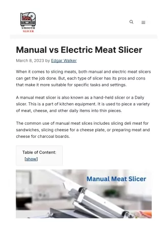 manual vs electric meat slicer