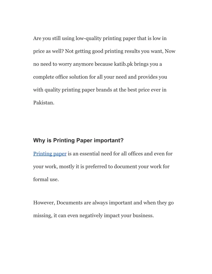 are you still using low quality printing paper