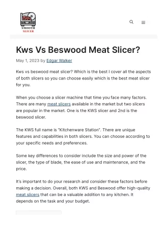 kws vs beswood meat slicer