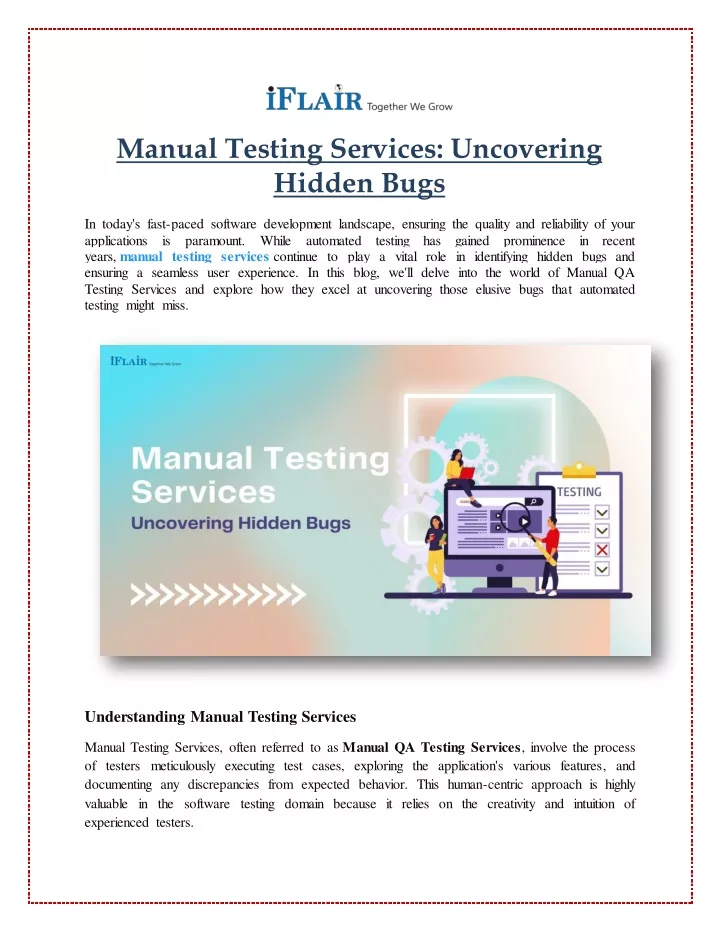 manual testing services uncovering hidden bugs