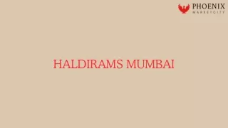 Haldiram's Mumbai: A Culinary Delight at Phoenix Marketcity