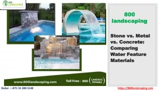 Stone vs. Metal vs. Concrete Comparing Water Feature Materials