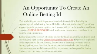 Online Betting Id provider in india