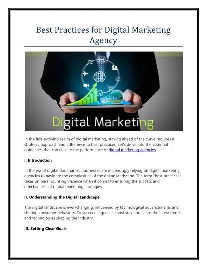 best practices for digital marketing agency