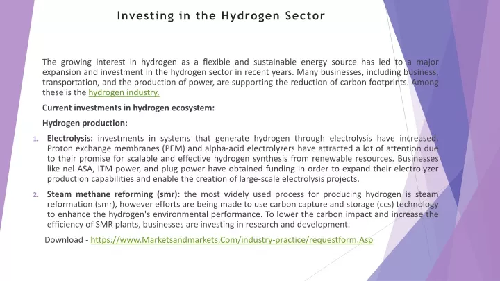 investing in the hydrogen s ector