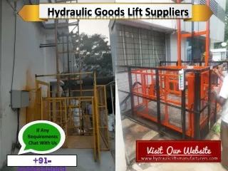 Hydraulic Goods Lift,Industrial Goods Lift,Goods Industrial Lift,Goods Elevator,Chennai