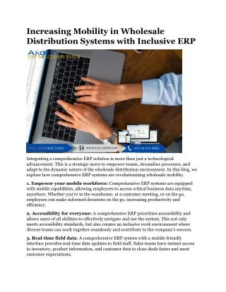 increasing mobility in wholesale distribution