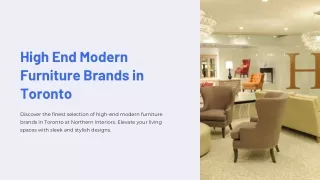 High End Modern Furniture Brands in Toronto