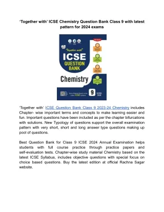 together with icse chemistry question bank class