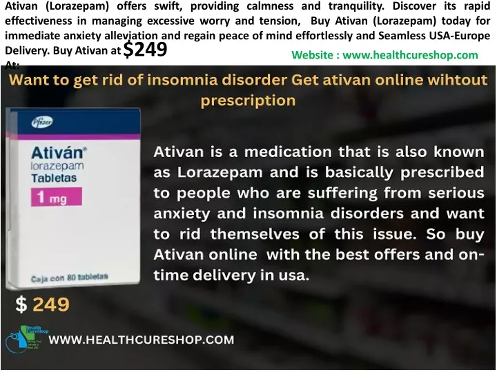 ativan lorazepam offers swift providing calmness