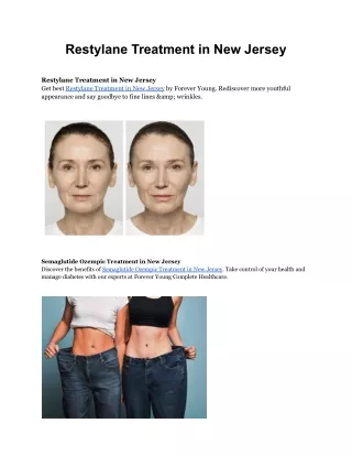 Restylane Treatment in New Jersey
