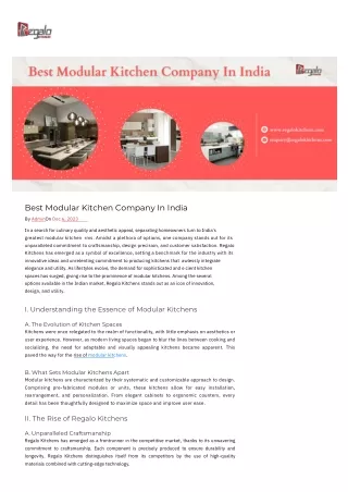 best modular kitchen company in india