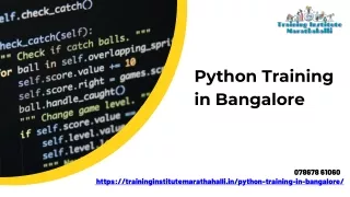 Python Training in Bangalore