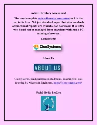 active directory assessment
