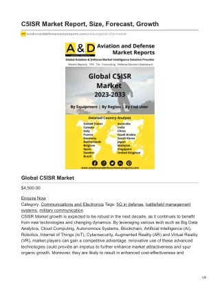 c5isr market report size forecast growth
