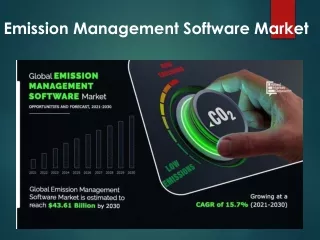 Emission Management Software Market Gains Momentum Globally 2030