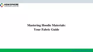 Mastering Hoodie Materials Your Fabric Guide