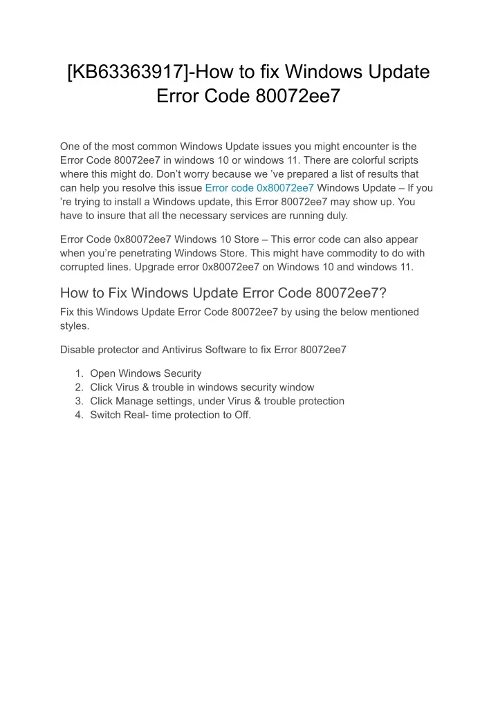 kb63363917 how to fix windows update error code