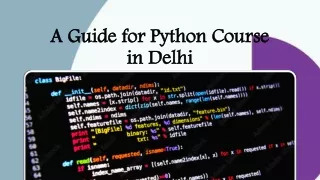 A Guide for Python Course in Delhi