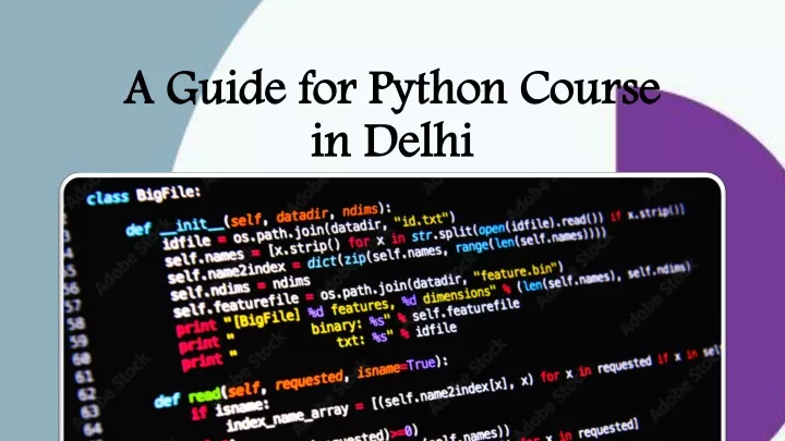 a guide for python course in delhi