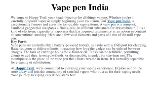 Vape pen India