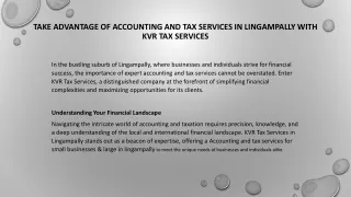 Accounting-kvr tax Services