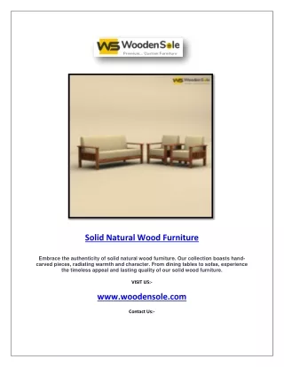 Solid Natural Wood Furniture