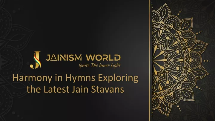 harmony in hymns exploring the latest jain stavans