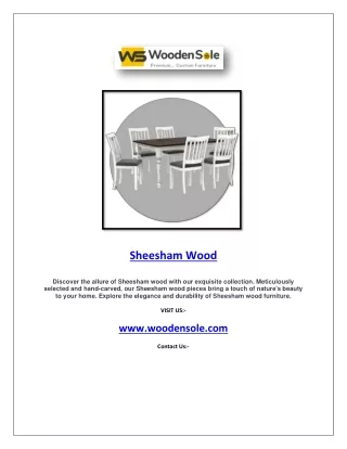 Sheesham Wood