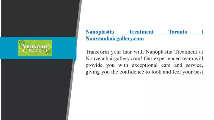 nanoplastia treatment toronto nouveauhairgallery
